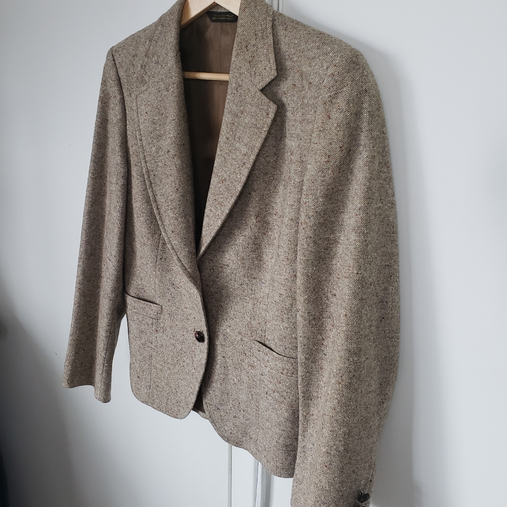 Vintage Tweed Collared Blazer Button Up - Picture 3 of 15